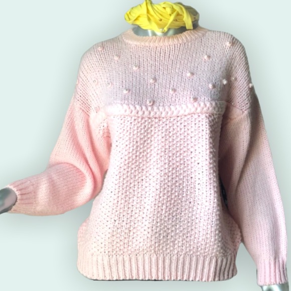 Designers Originals Pink Pearl Knit Sweater - Picture 3 of 7
